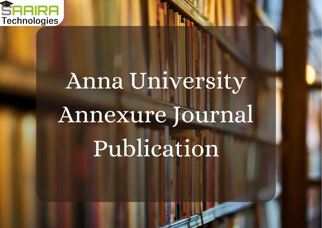 Anna University Annexure Journal Publication